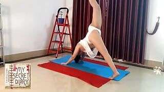 Nude Yoga Compilation. a Woman in Panties Practices Yoga in the Gym. My Secret Diary. L 3