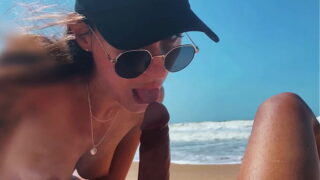 My Super PoV Blowjob from Beauty Teen Girl in cap, Seashore, Naked Nude Beach, Blowjob Sex Toys