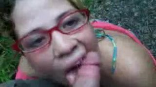 Puerto Rican Girl sucking Cock In The Woods