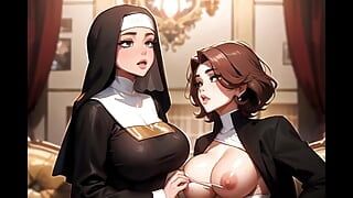Sexy Hot Nun in Action Ai Porn